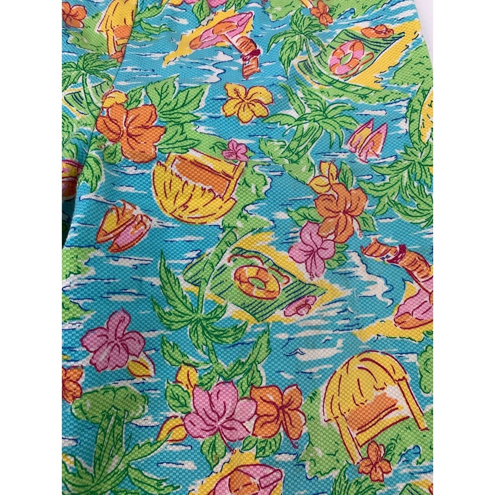 Boston Proper Womens Size 6‎ Hawaiian Floral Crop Stretch Vacation Pants - Picture 4 of 12